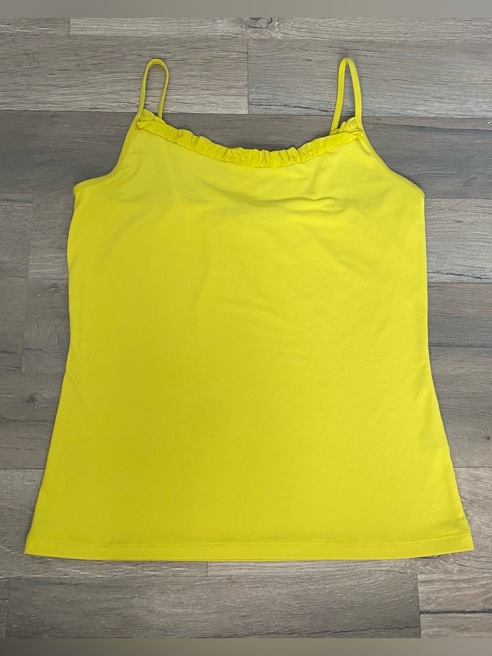 Y2K The Limited Yellow Ruffle Tank Top Feminine Summer Size M